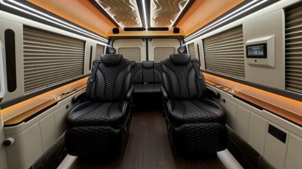 8 passenger sprinter van inside temecula